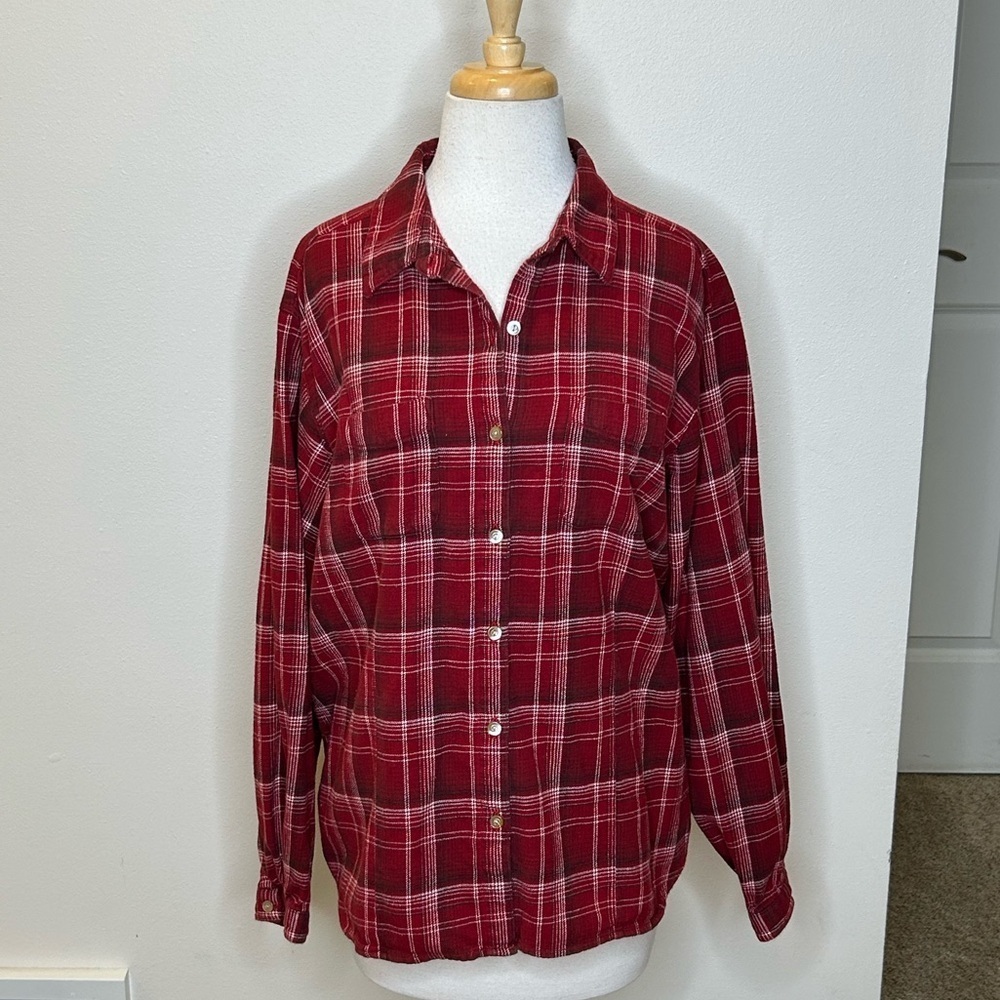 Woolrich Flannel Shirt Top Size XL Women's Plaid